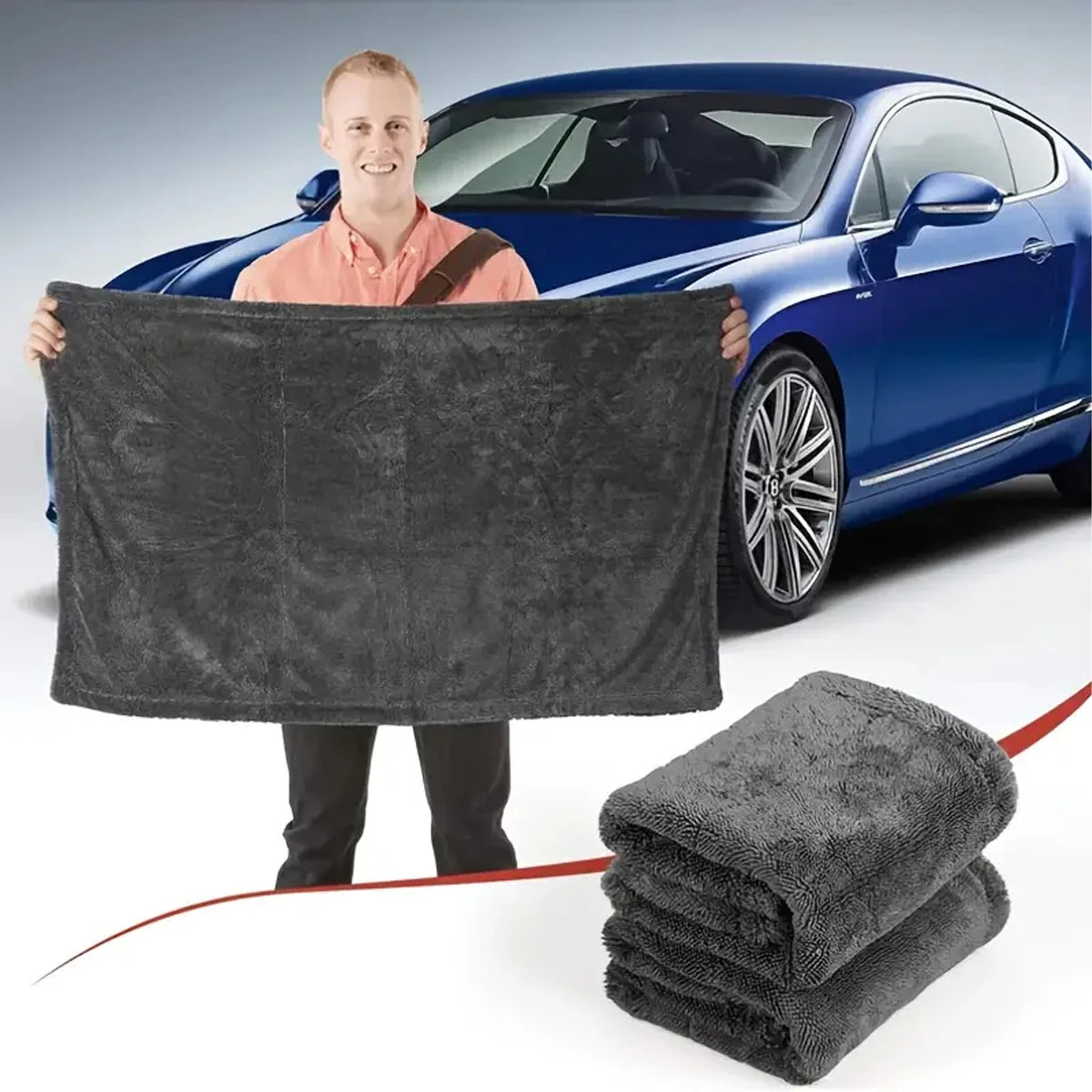 Scraperix Microfiber Car Towel – Extra Absorbent, 16 x 24 in