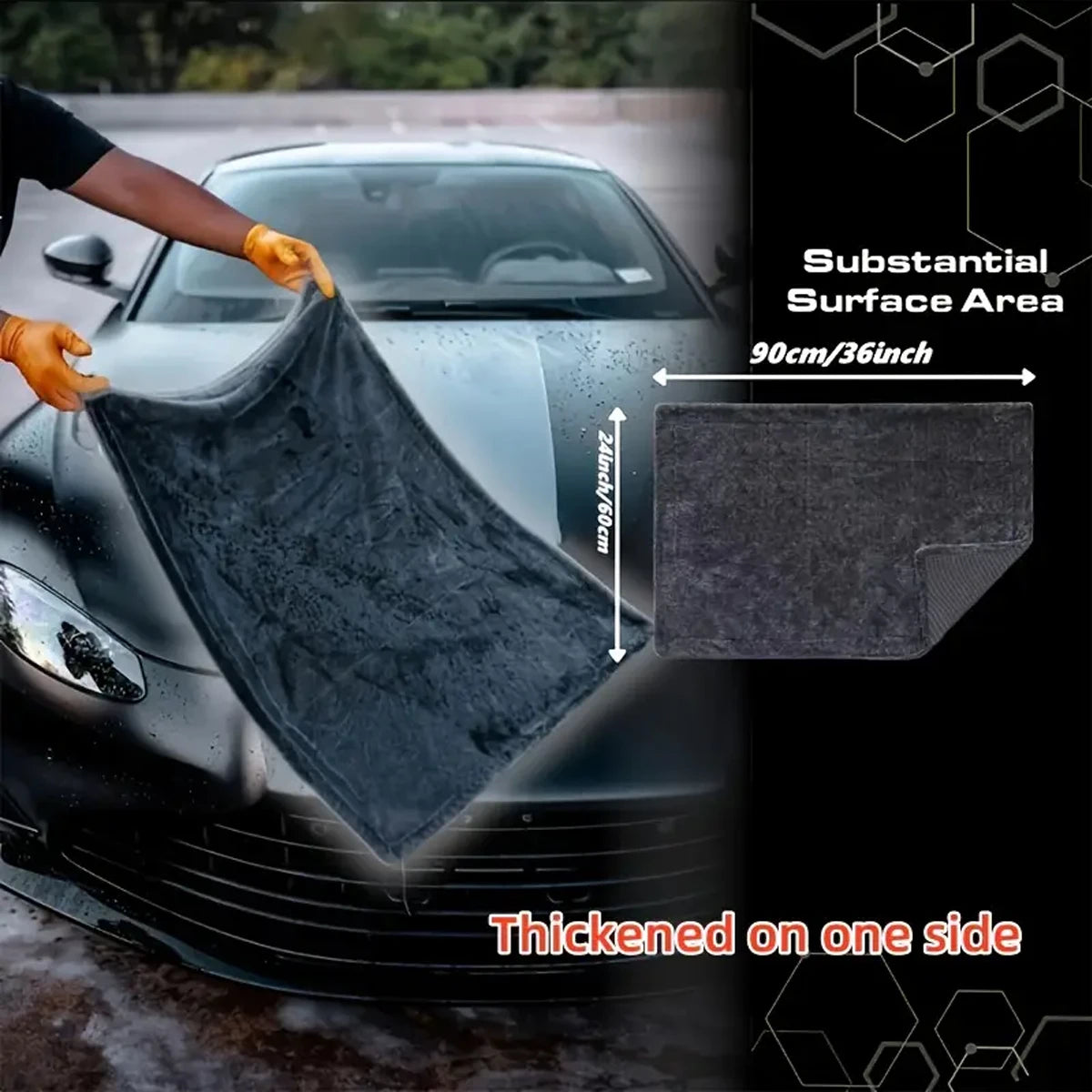 Scraperix Microfiber Car Towel – Extra Absorbent, 16 x 24 in